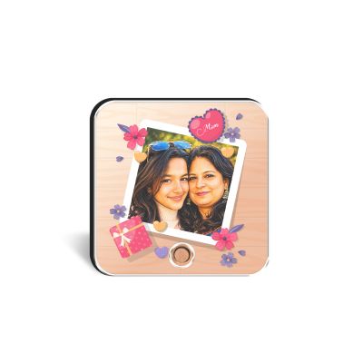 Personalized Mom Photo Musical Fridge Magnet with Speaker Rechargeable Gift